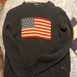 100% AUTHENTIC RALPH LAUREN USA FLAG SWEATER